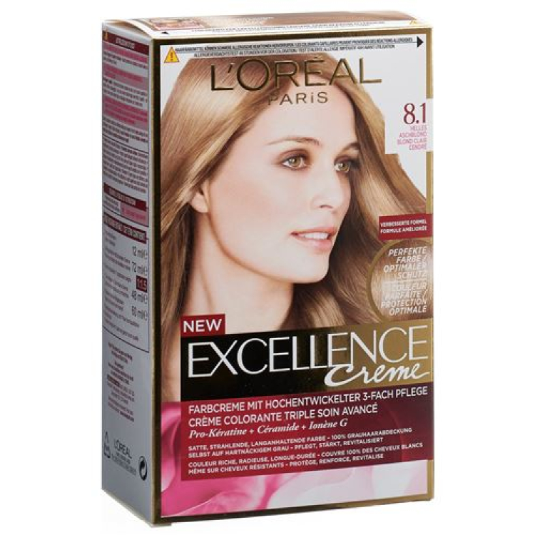 EXCELLENCE Creme Triple Prot 8.1 ពណ៌បន៍ត្នោតខ្ចីស្រាល