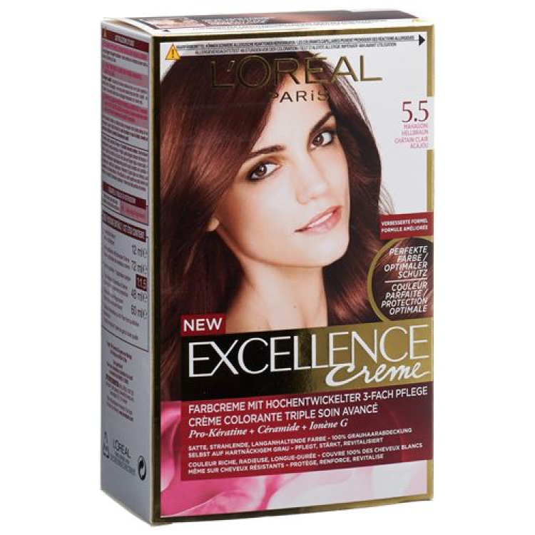 EXCELLENCE Creme Triple Prot 5.5 mahag hellbraun