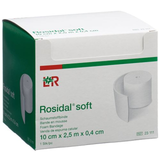 Rosidal soft foam bandage 2.5mx10cmx0.4cm