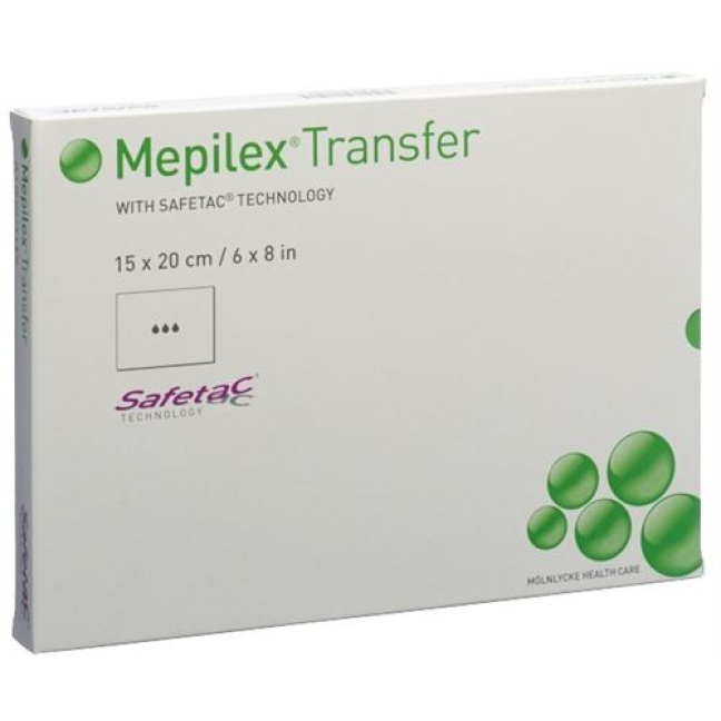 Mepilex Transfer Safetac wound dressing 15x20cm silicone 5 pcs