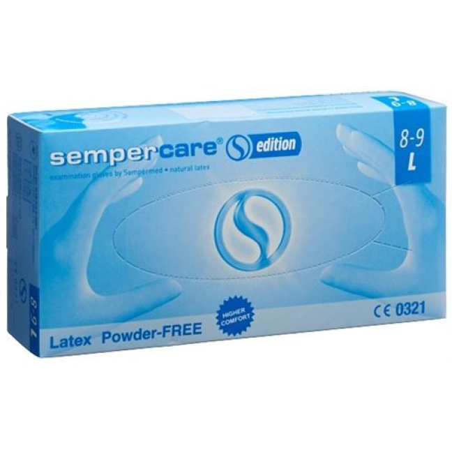 Sempercare Edition sarung tangan latex powder free L 100 pcs