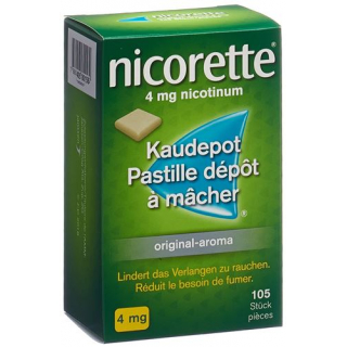 Nicorette 4 mg orijinal Kaudepots 105 adet