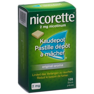 Nicorette Original Kaudepots 2 mg 105 pcs