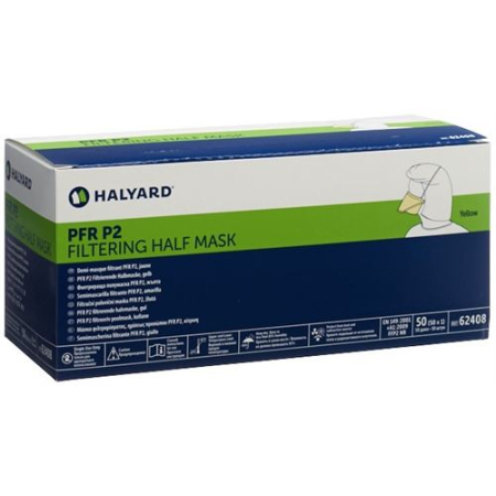 Halyard PFR P2 TBC पीला मास्क 50 पीसी