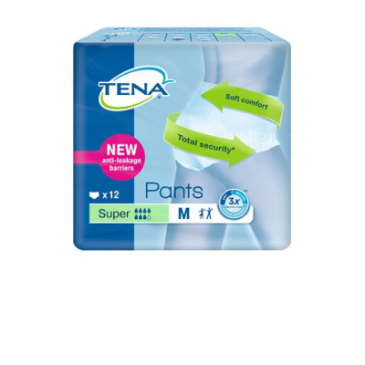 מכנסי tena super m 80-110 ס"מ 12 יח'