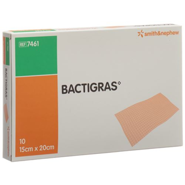 Bactigras gauze bandage 15cmx20cm 10 ჩანთა