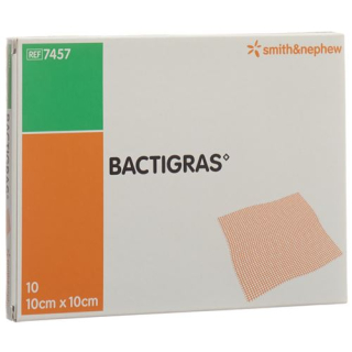 Bactigras gauze bandage 10cmx10cm 10 bags