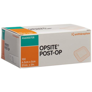 Opsite post OP foil bandage 6.5x5cm sterile 100 bags