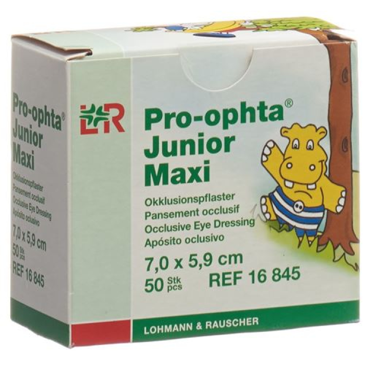 Pro Ophta Junior patchs oculaires maxi 7,0x5,9cm 5 pièces