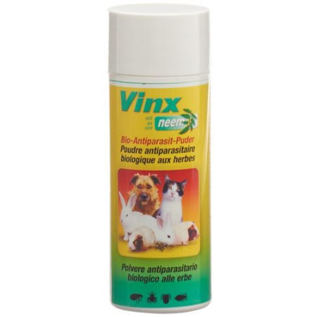 Vinx Neem pó antiparasitários pequenos animais 100g
