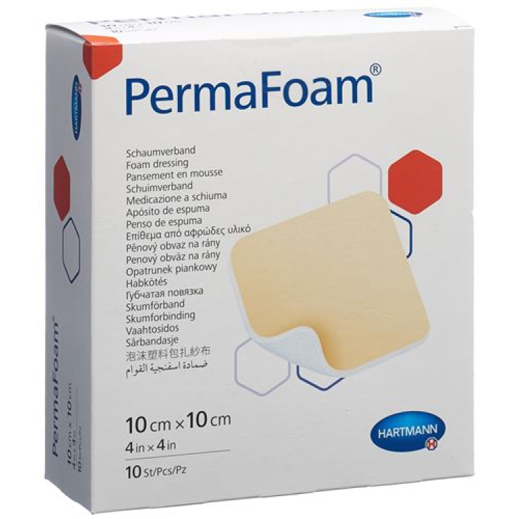 PermaFoam フォームドレッシング 10x10cm 10個