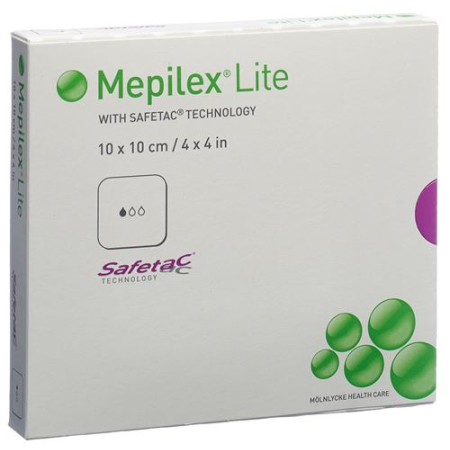 Mepilex Lite Associazione di assorbimento 10x10cm Silicone 5 pz