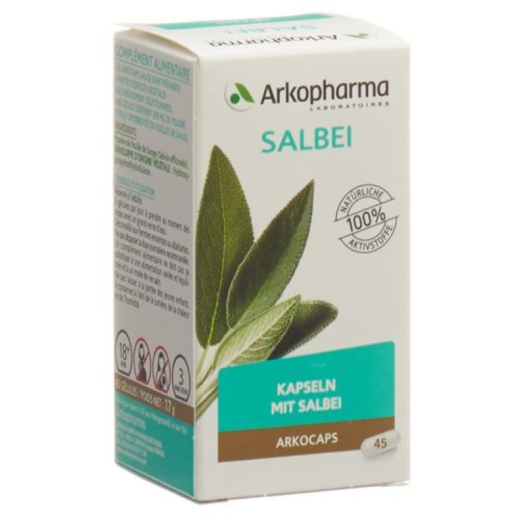 Arkocaps sage capsules បន្លែ 45 កុំព្យូទ័រ