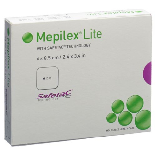 Mepilex Lite अब्ज़ॉर्प्शन एसोसिएशन 6x8.5cm सिलिकॉन 5 पीस