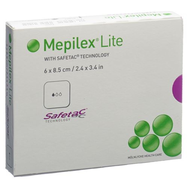 Mepilex Lite Silicone Wound Dressing 6x8.5cm