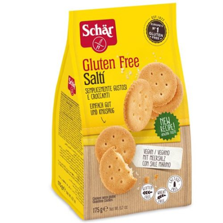 SCHÄR Salti savory biscuits គ្មាន gluten Btl 175 ក្រាម។