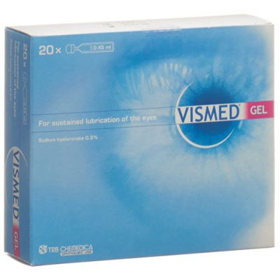 VISMED gel 3 mg/ml hydrogel wetting of the eye 20 monodos 0.45