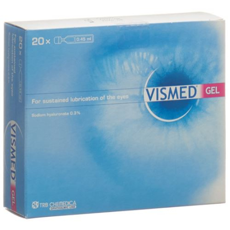 VISMED Gel 3 mg/ml hydrogel thấm ướt mắt 20 Monodos 0:45 ml