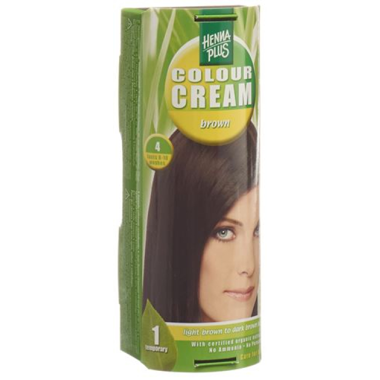 Henna Plus Color Cream 4 ពណ៌ត្នោត 60 មីលីលីត្រ