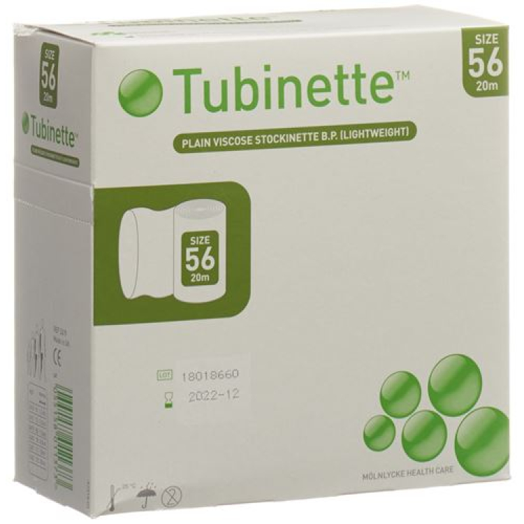 Tubinette jersey vamzdinis tvarstis 56 20m galūnės vidutinis