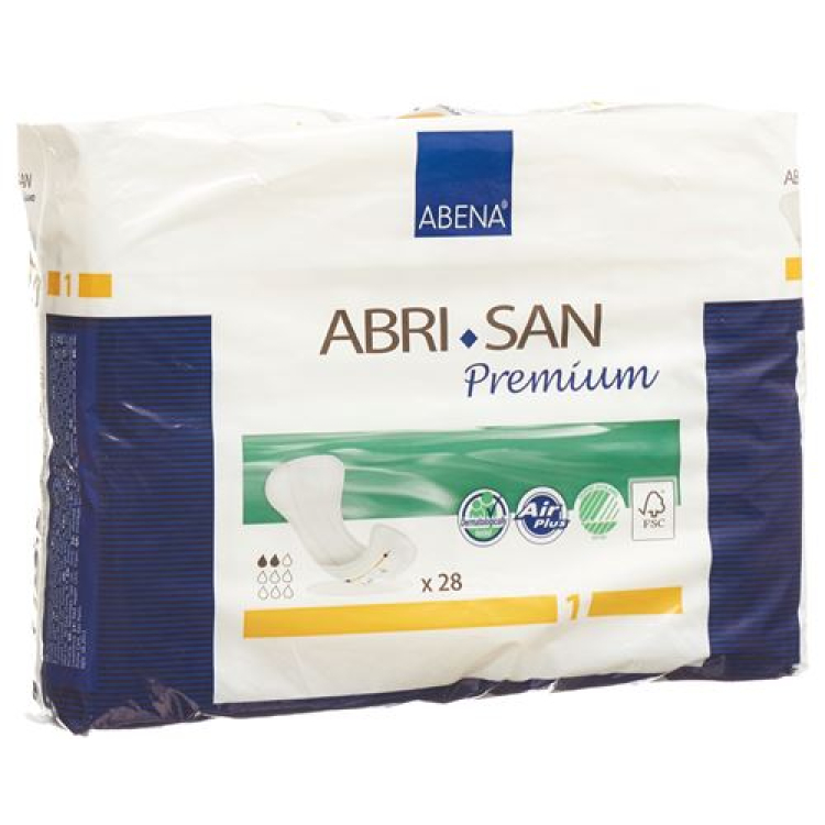 Sisipan berbentuk anatomis Abri-San Premium Nr1A 10x28cm krem