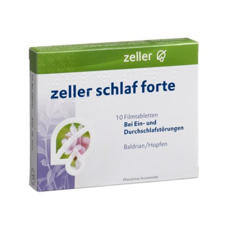 Zeller Sleep Forte 10 үлбірлі қабықпен қапталған таблеткалар