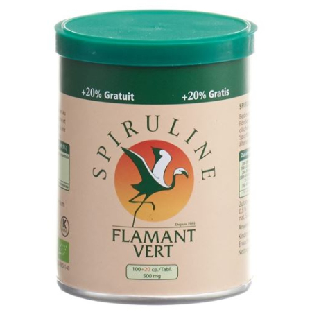 Spirulina Flamant Vert Bio Tabl 500 mg Ds 100 əd