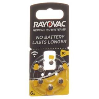 RAYOVAC аккумуляторлық есту аппараттары 1,4В V10 6 дана