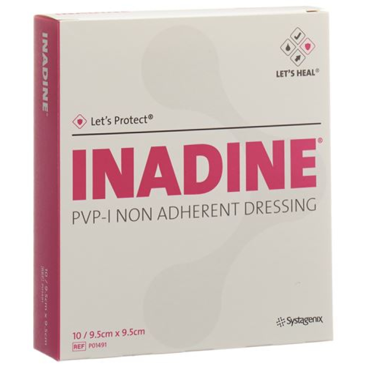 Inadine ჭრილობის სახვევი 9.5x9.5 სმ სტერილური 10 Btl