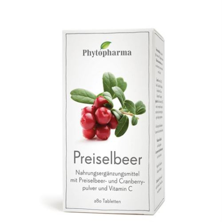 Phytopharma Cranberry Tablets - Dietary Supplement with Lingonberry and Cranberry Powder