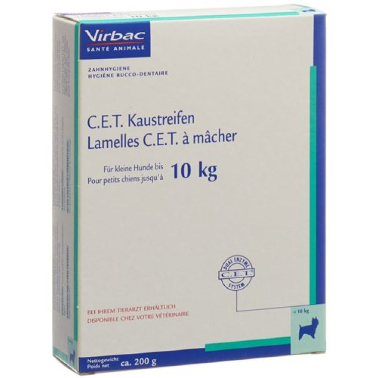 CET mondhygiëne kauwstrips honden -10kg 200 g