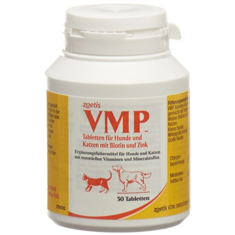 ថ្នាំគ្រាប់ VMP PFIZER សត្វឆ្កែ ឆ្មា ព្យាបាលសត្វ។ 50 ភី