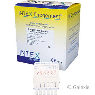 Cartão de teste de drogas Intex 6 10 unid.