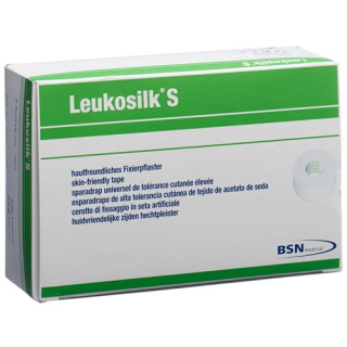 лейкопластир s leukosilk 9,2мх2,5см білий 12шт