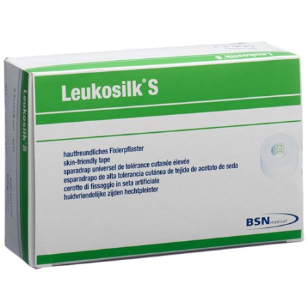 S Leukosilk esparadrapo adhesivo 9,2mx2,5cm blanco 12 uds