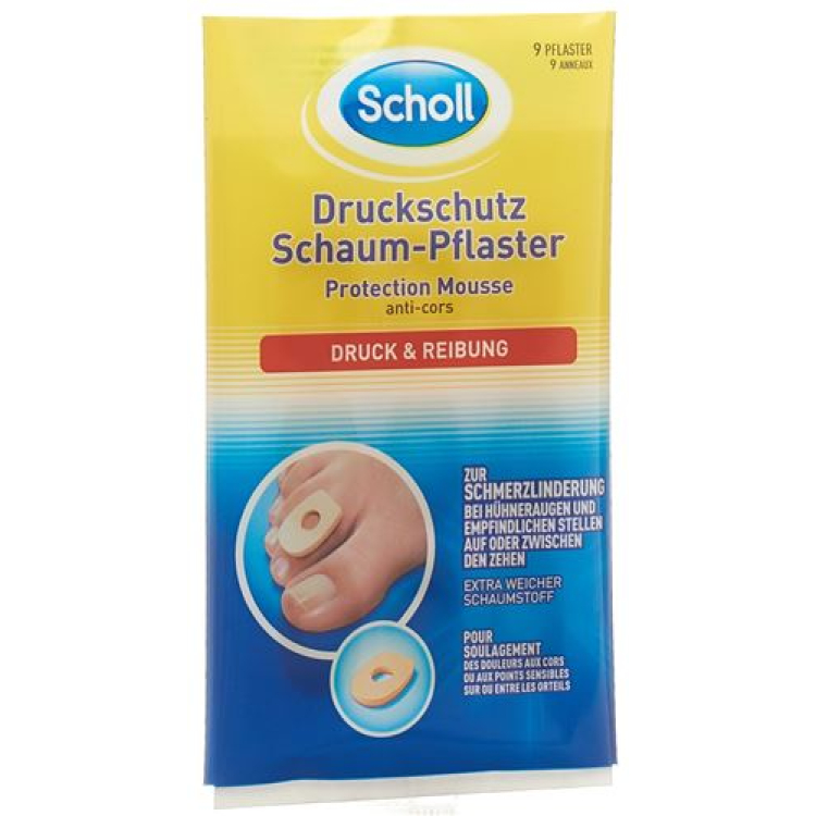 Scholl drukbeschermende schuimpleisters 9 st