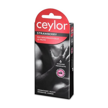 Ceylor Strawberry Condoms - 6 Pieces