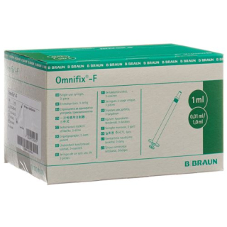 Omnifix-F syringe solo 1ml LS tuberculin/heparin 100 pcs