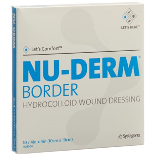 NU-DERM BORDER hydrocolloid dressing 10x10cm sterile 10 pcs