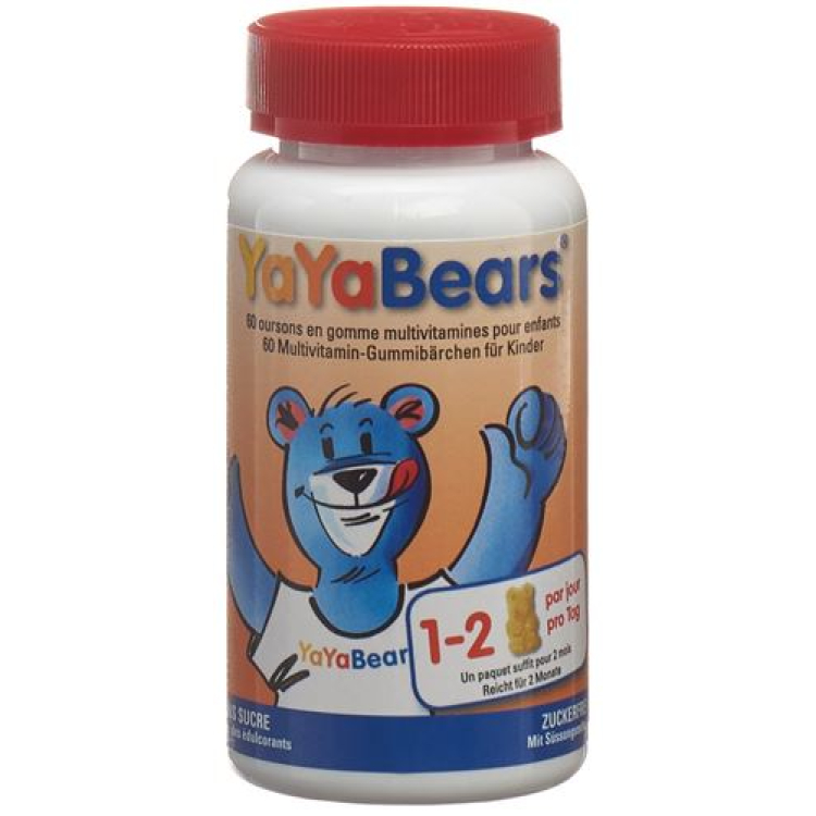 مولتی ویتامین YAYABEARS Gummi Bears بدون قند 60 عدد