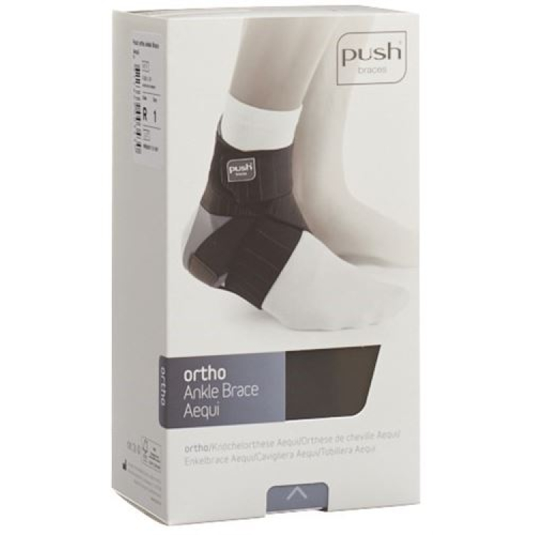 PUSH ORTHO Aequi Ankle Strap 34-40cm Left Gray