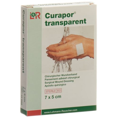 Curapor sårförband 7x5cm transparent 5 bag