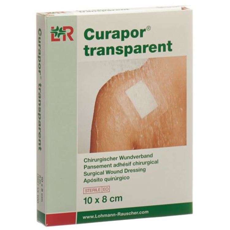 Curapor wondverband 8x10cm transparant 5 Btl