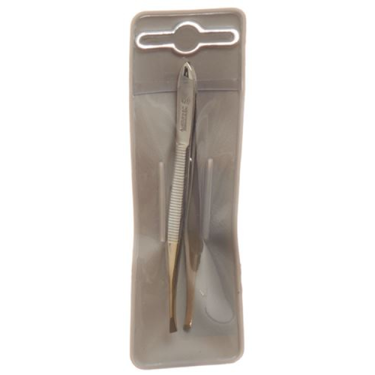 MALTESER tweezers obliquiduely ni / gold 8cm No 9