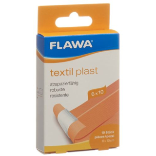 Flawa tekstilplast Fast Association 6cmx10cm tan 10 stk