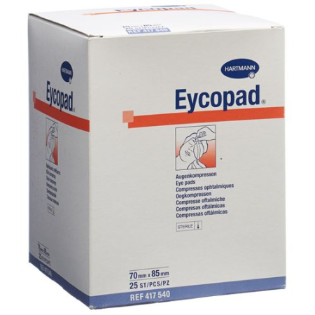 Подушечки для очей EYCOPAD 70х85 мм стерильні 25 шт