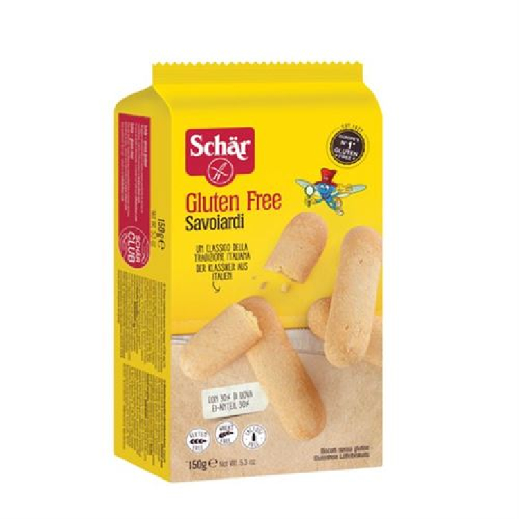 SCHÄR Savoiardi lady fingers glutenfr ចាស់ 150 ក្រាម។