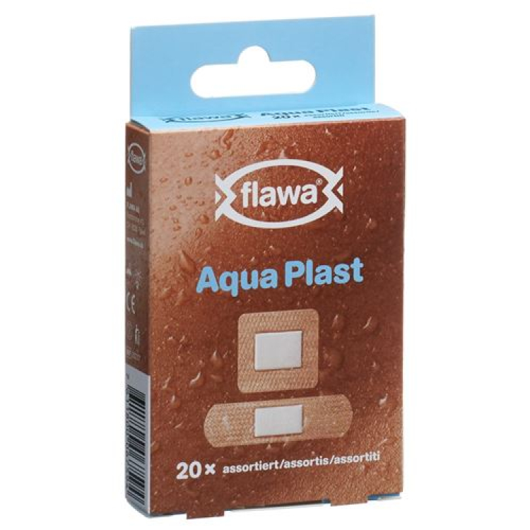 Flawa Aqua Plast rýchloobväz transparentný asort 20 ks