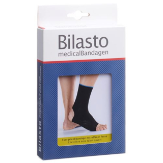 Bilasto ankle bandage l heel open black/blue