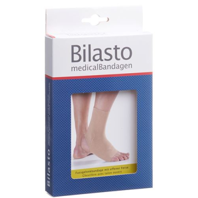 Bilasto ankelbandage l hæl beige åben